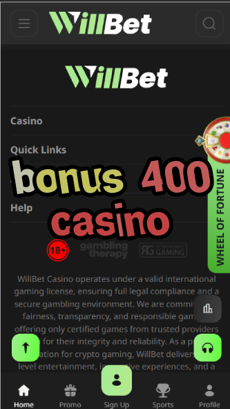 Bonus 400 Casino - $400 Sign-Up Bonus Deals-casinoorder.vip